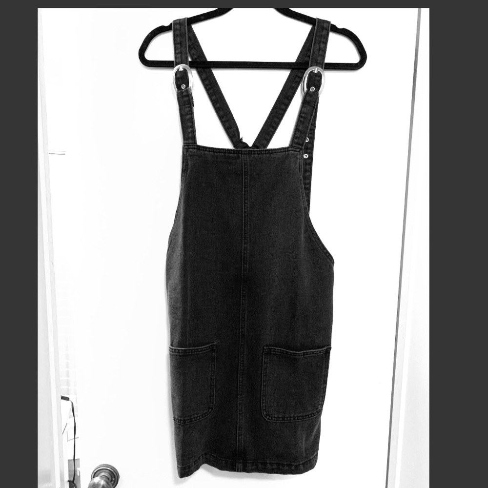 NWT denim Overall dress, size small.